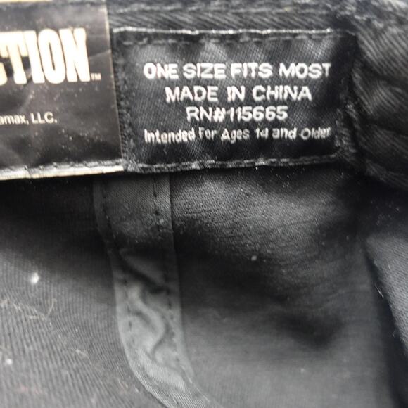 Pulp Fiction Hat Cap Snap Back One Size Black Orange Embroidered Movie 90s Logo - Picture 4 of 5